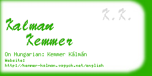 kalman kemmer business card